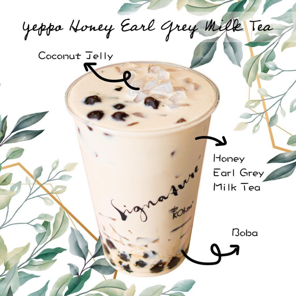 Signature Pearl Earl Grey Milk Tea KOI The Menu