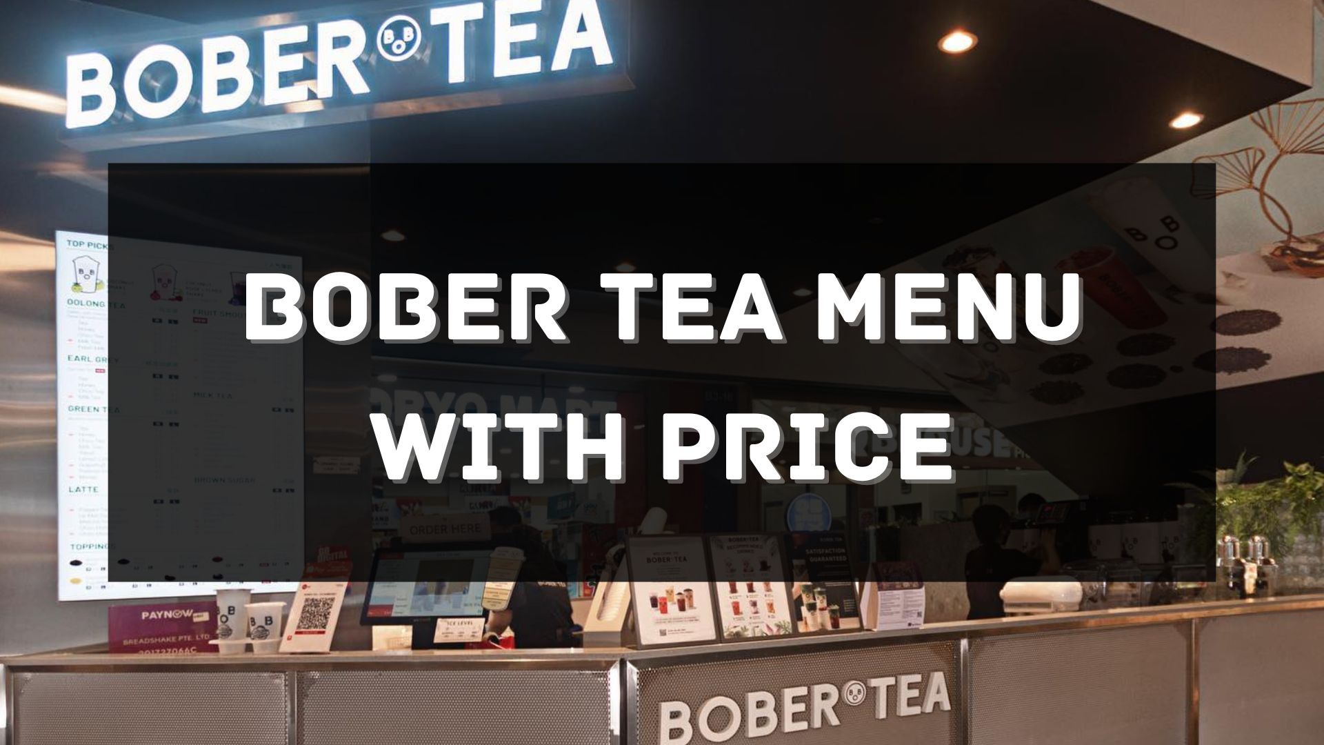 bober tea menu with price singapore