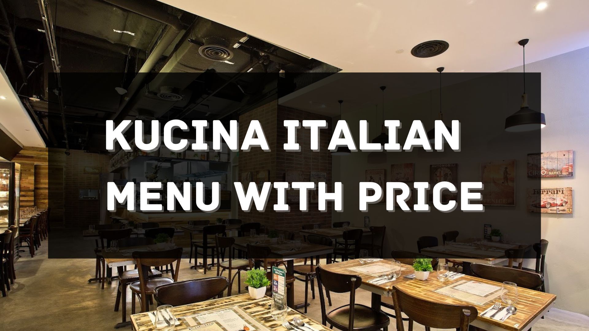 kucina italian restaurant menu with price singapore