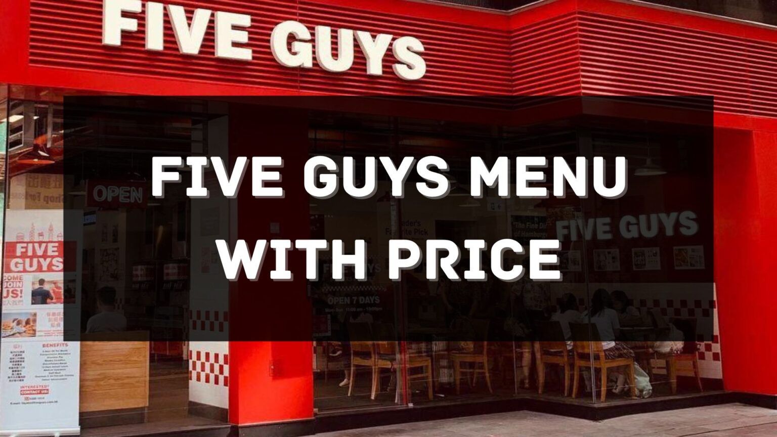 Five Guys Menu with Price 2025 Singapore [UPDATED]