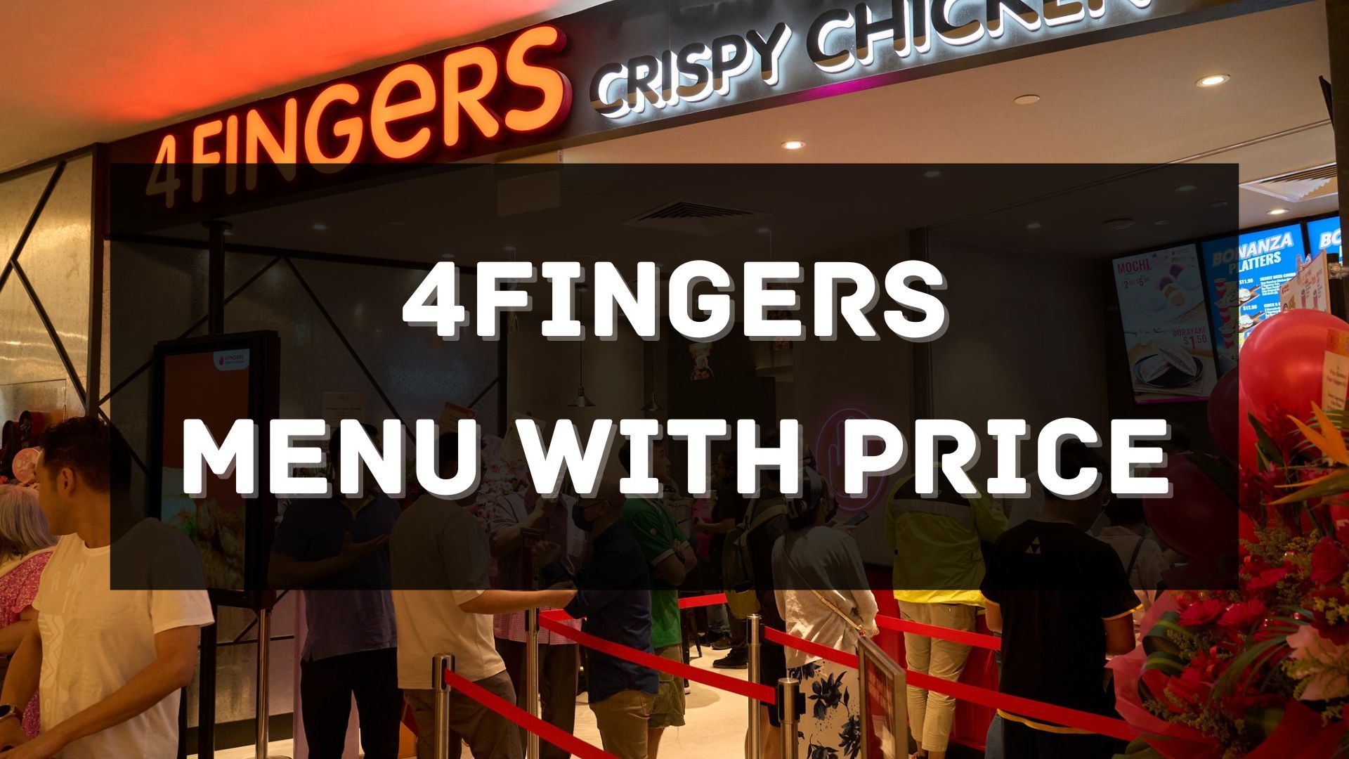 4fingers menu with price