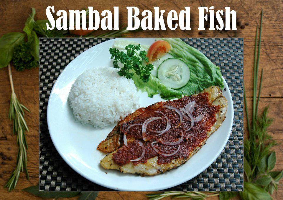 Sambal Baked Fish with rice