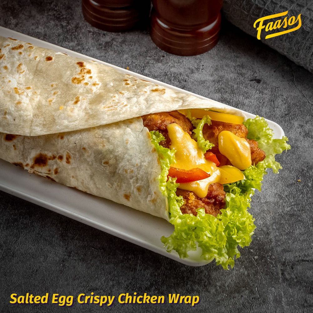 Salted Egg Crispy Chicken wrap