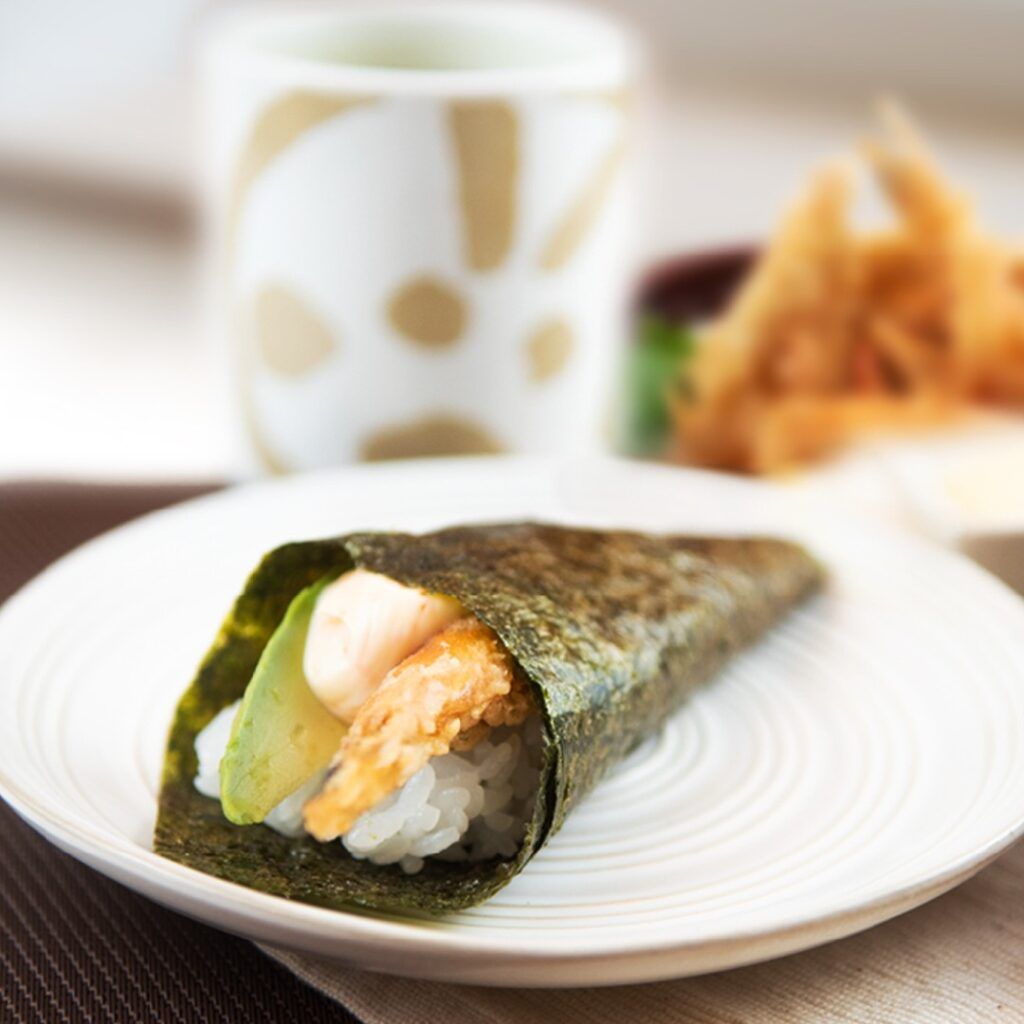 Soft Shell Ebi Avocado Handroll