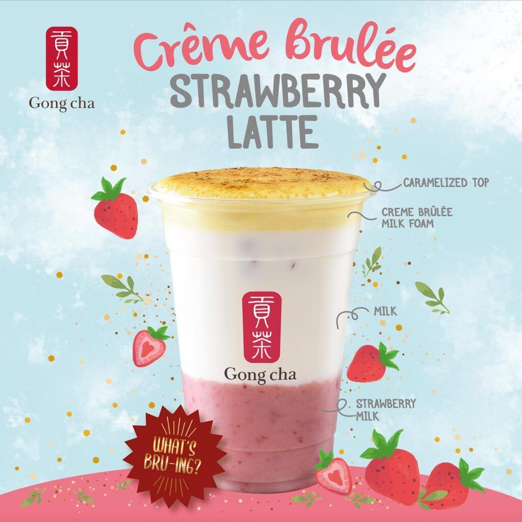 Creme Brulee Strawberry latte