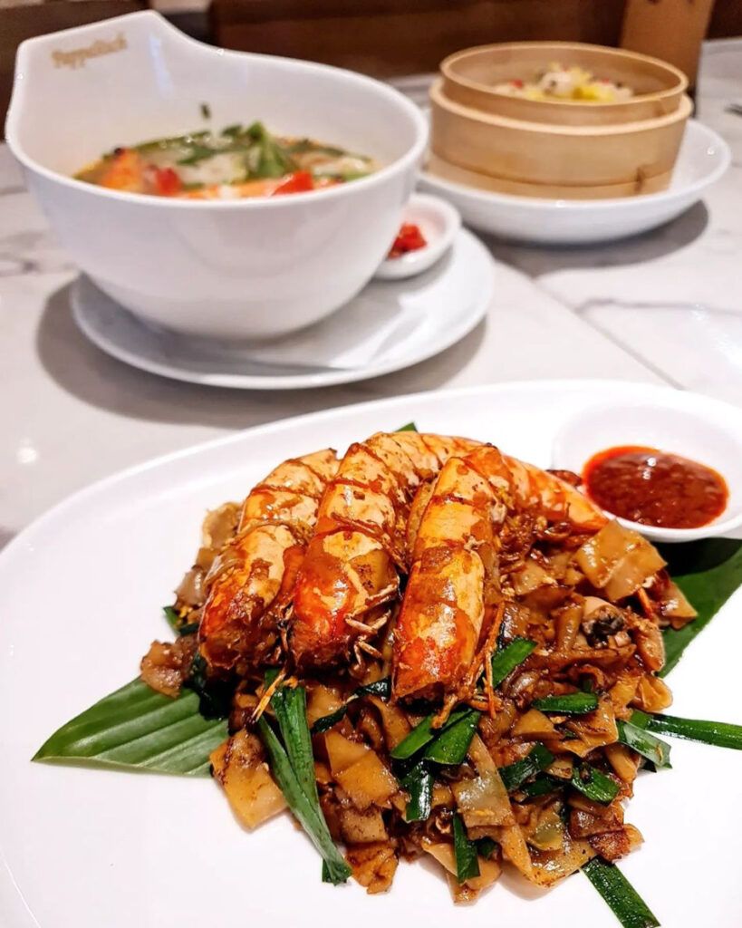 Char Kway Teow with Tiger Prawns