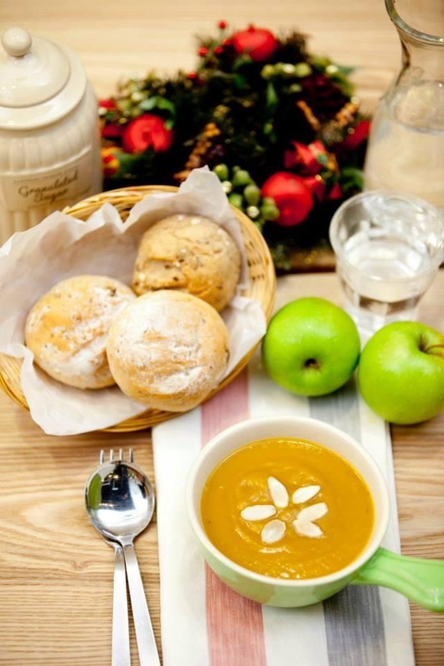 Roasted Pumpkin with bread