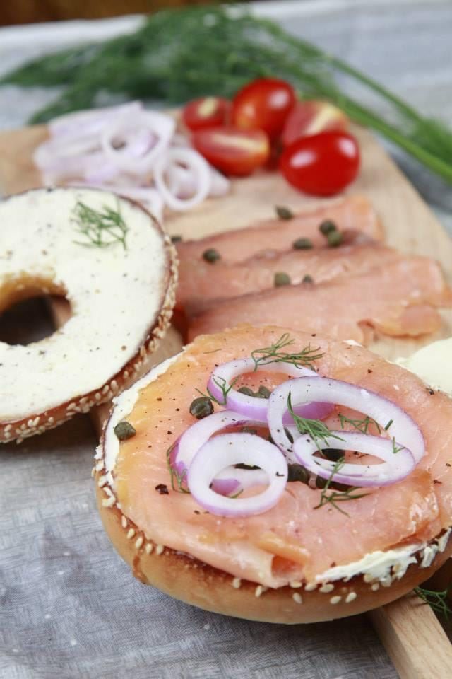 Smoked Salmon cream cheese bagel