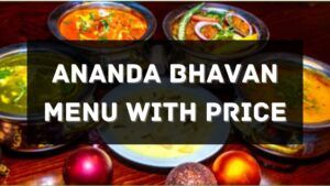 anada bhavan menu with price