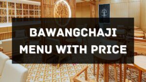 bawangchaji menu with prices