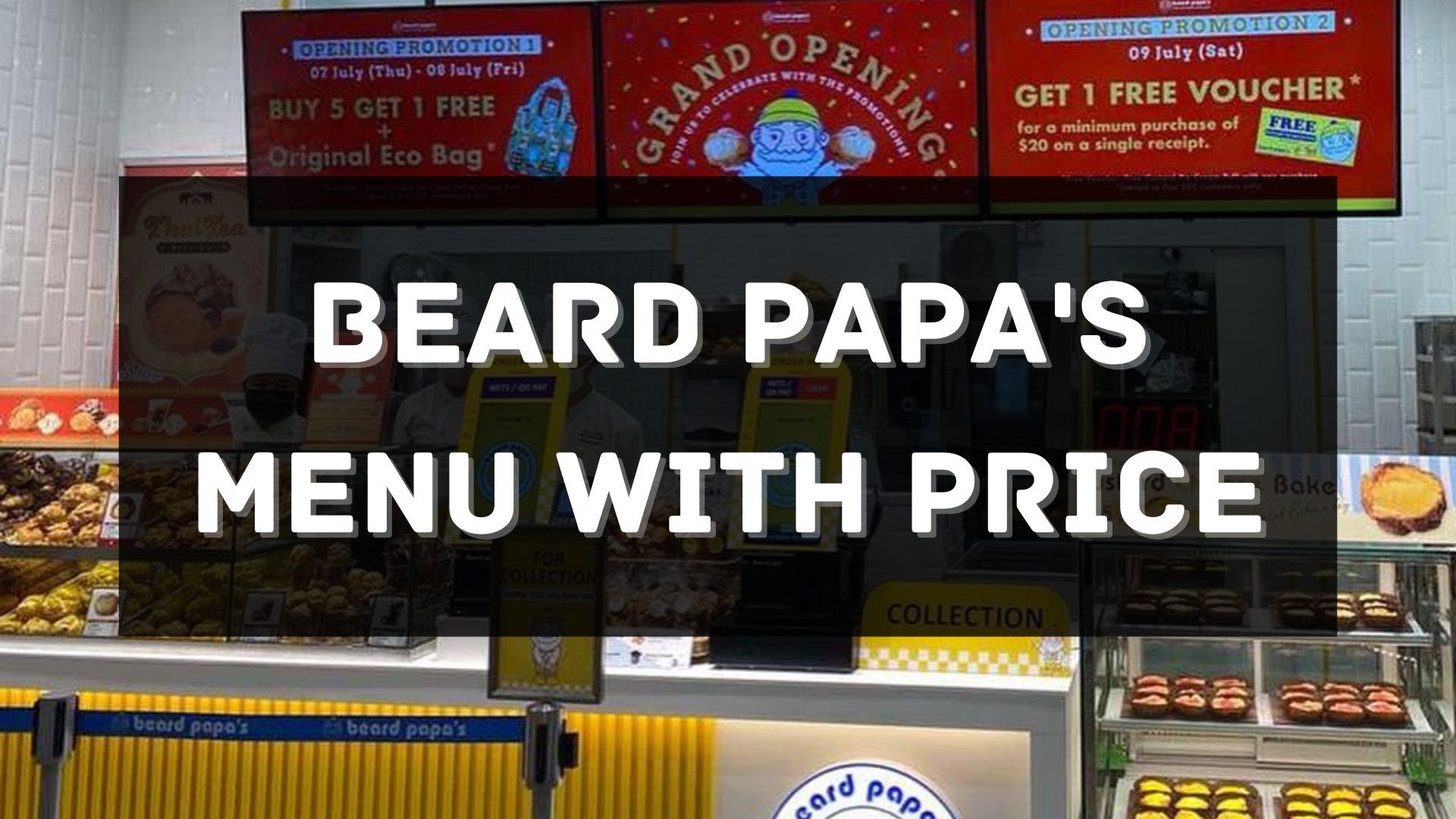 beard papa menu with price