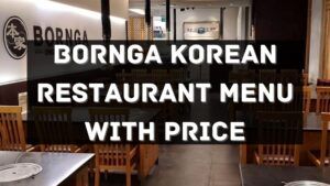 bornga korean restaurant menu prices singapore