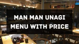 man man unagi menu prices singapore