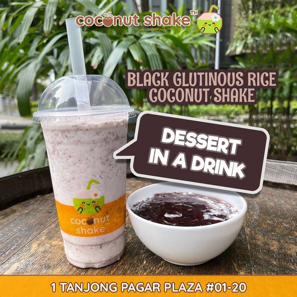 Black glutinous rice coconut shake