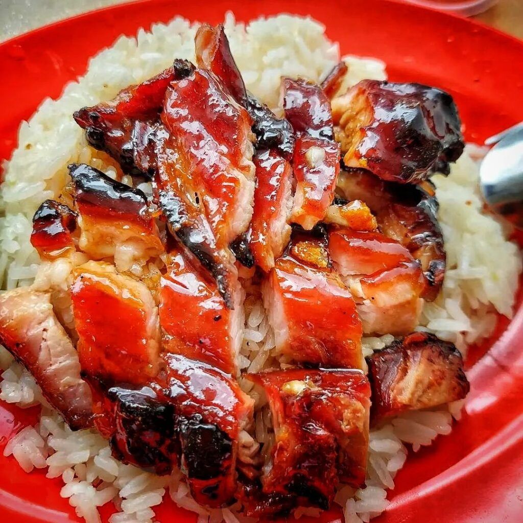 Char siew roasted pork rice