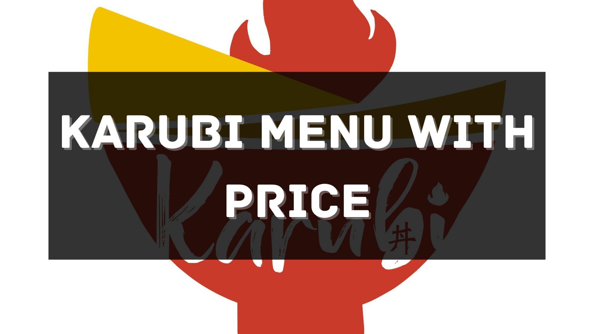 karubi menu prices singapore